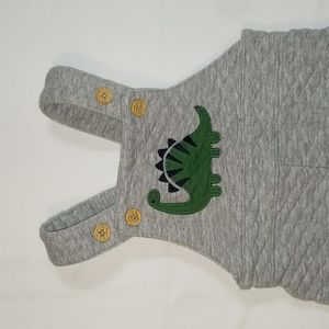 Gray Dinosaur Coveralls 6M